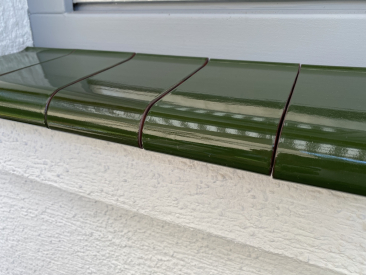 Fensterbank Klinker - grün (glasiert)