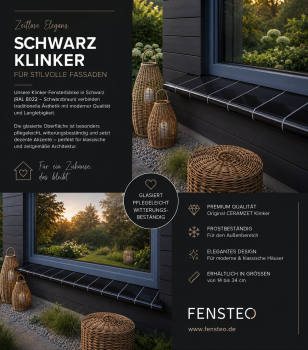 fensterbankklinker schwarz